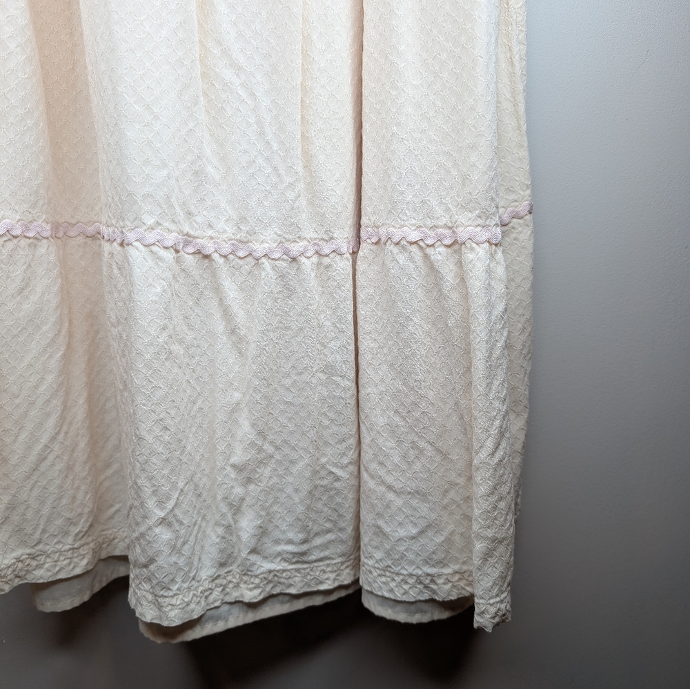 LC Lauren Conrad Tiered Pinafore Peach Tiered Dress XXL boho - Picture 6 of 11